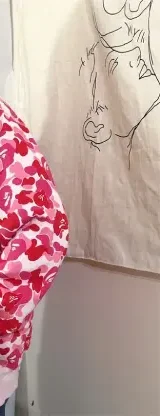 Girl Wear Pink BAPE Hoodie 2